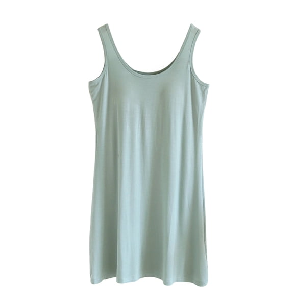 Yubnlvae Women's Soft Tank Top with Built-in Bra Seamless Sleeveless Yoga Top - Comfortable Wireless Bralette Tank - Summer Lounge & Sleepwear (M-XXL) (Green | L)