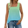 thumbnail image 1 of Yubnlvae Women's Square Neck Tank Top - 2025 Vintage Inspired Casual Summer Blouse Retro Elegant Style | Breathable Fabric (Hot Pink | L), 1 of 9
