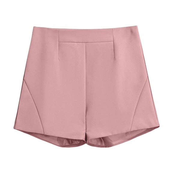 Yubnlvae Women's Suit Shorts - 2025 High Waist A-Line Wide Leg Style Pink L, Suit Shorts Women's Black Summer Thin Style 2025 New Loose High Waisted A Line Casual Wide Leg Trousers