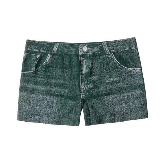 Yubnlvae Women's Vintage High Waist Jeans Shorts Retro High Waisted Denim Shorts - Rolled Hem Distressed Summer Shorts - Casual Streetwear Shorts (S-XXL) (Green | S)