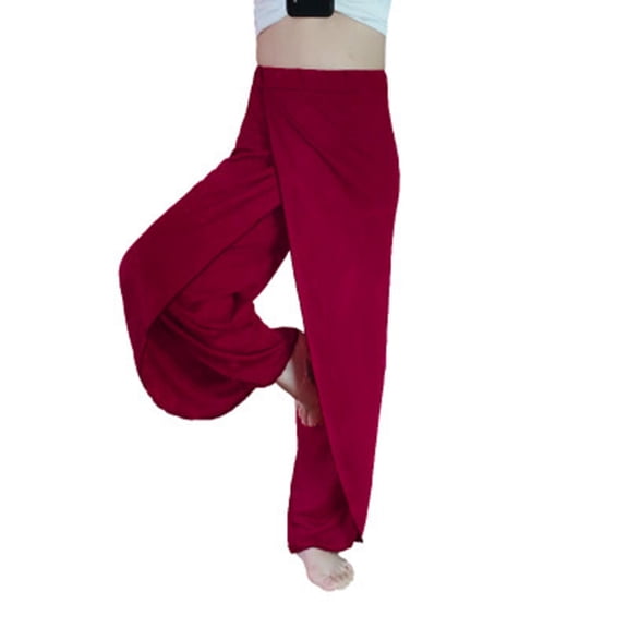 Yubnlvae Women's Yoga Pants - High Waisted Wide Leg Workout Lounge Pants | Sports And Fitness Yoga Pants Wide Leg Pants (Wine | XL)