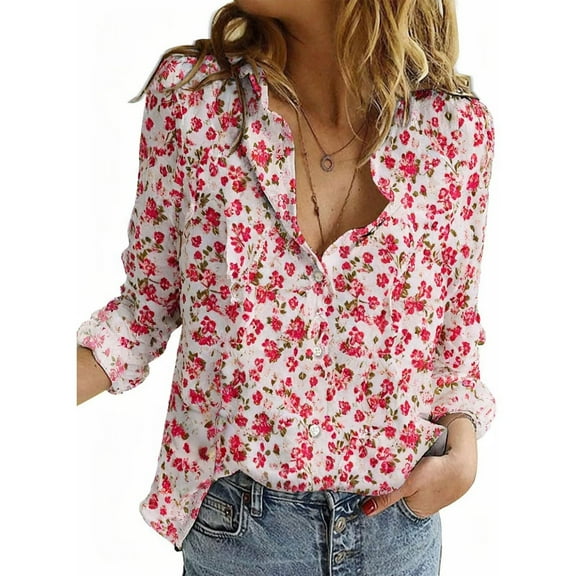 Yubnlvae Womens 3/4 Sleeve Tops And Blouses Womens V Neck Roll up Sleeve down Blouses Tops High And Low