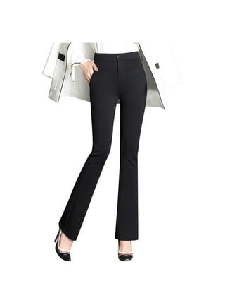 Capreze Dress Pants for Women High Waist Office Work Pant with Pockets  Casual Straight Leg Slacks Business Trousers Light Gray S