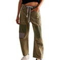 thumbnail image 1 of Yubnlvae Y2K Mid Waist Baggy Jeans - Women's Cropped Wide Leg Denim Pants (Retro Streetwear, Distressed) D 3XL, 1 of 8