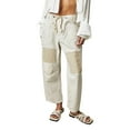 thumbnail image 1 of Yubnlvae Y2K Mid Waist Baggy Jeans - Women's Cropped Wide Leg Denim Pants (Retro Streetwear, Distressed) L 3XL, 1 of 8