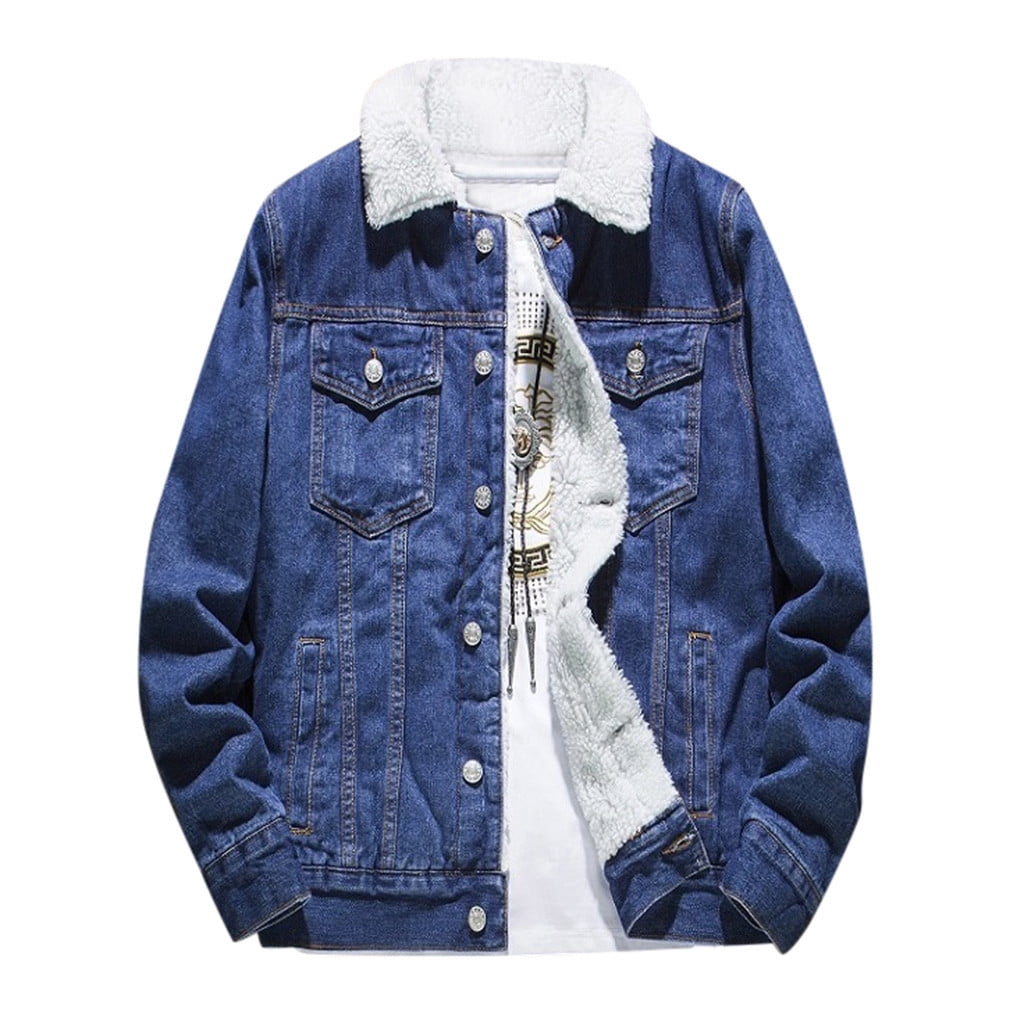 Mens denim and wool jacket discount