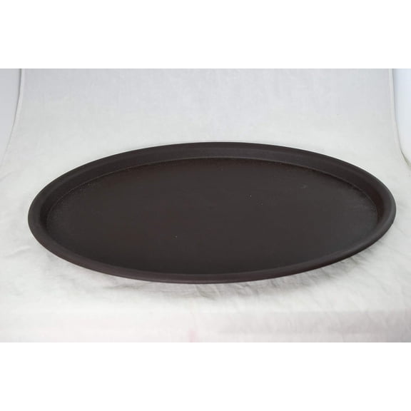 Yubonzai Oval Brown Plastic Humidity/Drip Tray for Bonsai Tree and House Indoor Plants from 9" to 21" (17.5"x 12"x 0.75" / 15.75"x 10.5"x 0.5")