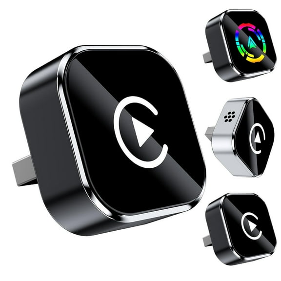 Yucaco Wireless CarPlay Adapter 2025 Upgrade Wired CarPlay to Wireless, Mini USB Design for Cars with Built-in Wired Apple CarPlay Plug and Play Easy Use Fast Stable Connection Car Play for iPhone