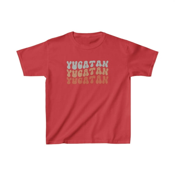 Yucatan Mexico Pride Retro 70s Kids Shirt Gifts Youth Tee Tshirt