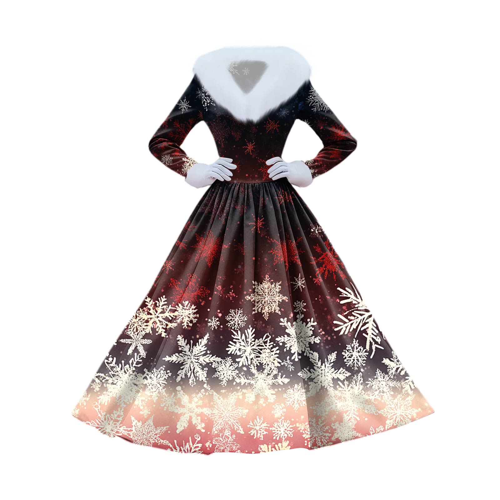 Yucgh Women's Casual Dress Long Sleeve V Neck Patchwork Fleece Christmas Print Dress, Holiday Party Swing Maxi Dress, Retro Floral Print Dress for ... Yucgh Women's Casual Dress Long Sleeve V Neck Patchwork Fleece Christmas Print Dress, Holiday Party Swing Maxi Dress, Retro Floral Print Dress for ...