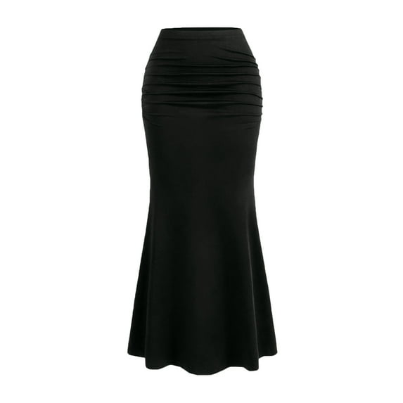 Yucgh Women's Solid Color Fishtail Skirt, Sexy Bodycon Pencil Skirt, Fashion High Waist Mermaid Skirt for Women, Party Clubwear,S