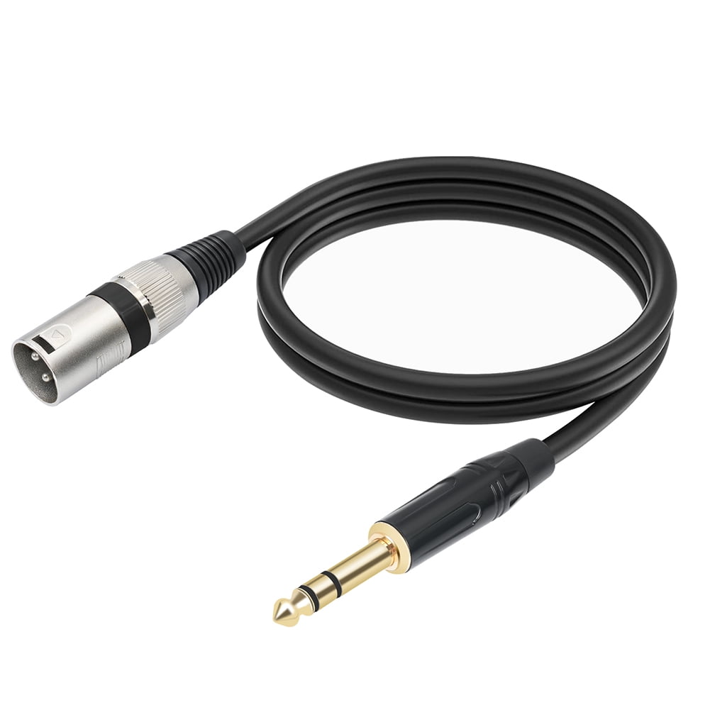 Yucurem 1/4 Inch To Xlr Cable Quarter Inch To Xlr Male Balanced Interconnect Cord (2M)