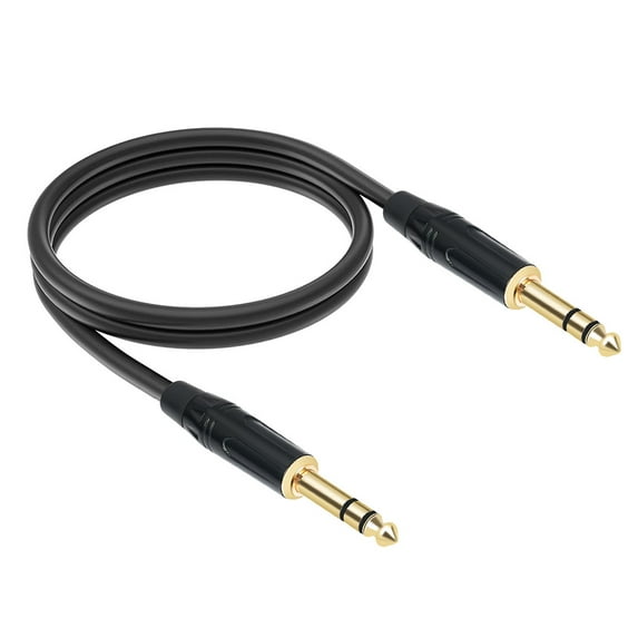 Yucurem 1/4Inch Trs Cable 6.35mm Male To Male Stereo Jack Balanced Audio Path Cord (10m)