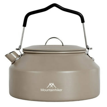 Yucurem 1.4L Portable Ultralight Coffee Water Kettle Tourist Supplies Tableware Camping Kitchen Utensils (Khaki)