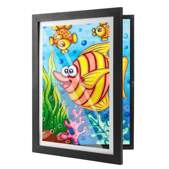 Yucurem 1 Pack Artwork Display Frame, 10" x 14.96" Front Opening Art Picture Frame Changeable, Holds 50-200 PCS for A3 Artwork, Crafts, Art Projects Storage