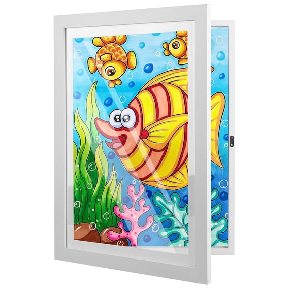 Yucurem 1 Pack Artwork Display Frame, 10" x 14.96" Front Opening Art Picture Frame Changeable, Holds 50-200 PCS for A3 Artwork, Crafts, Art Projects Storage