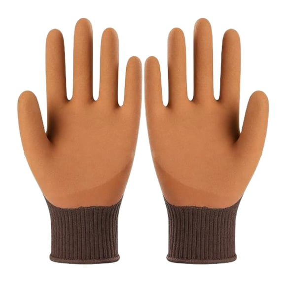 Yucurem 1 Pair Gardening Gloves for Adults, Multi-purposes Labor Protection Glove, Waterproof Wear-Resistant Work Mitts for Garden Planting, Digging, Raking, and Pruning (Mustard Yellow)