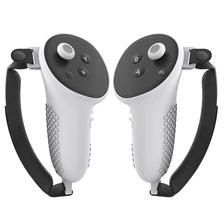 Yucurem 1 Pair Silicone Non-Slip Controller Grips Cover for Meta Quest 3  VR(White) 