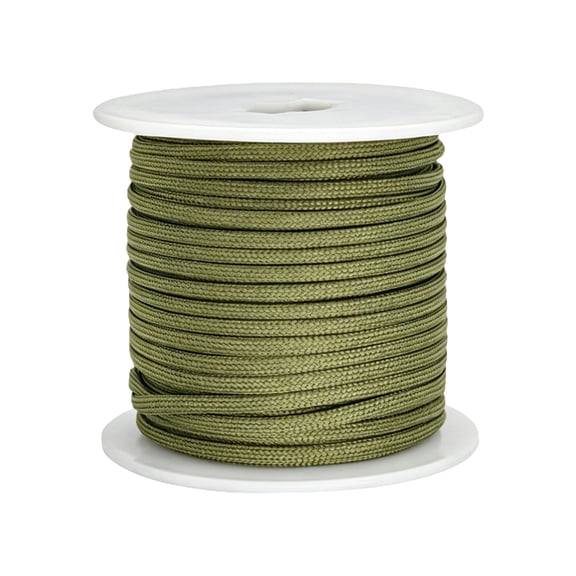 Yucurem 100FT 9-Strand 4mm Thick Paracord Wear Resist 9 Core Outdoor Survival Rope, Heavy Duty Parachute Rope, Multi-Purpose Survival String for Camping Fishing DIY Bracelets, Green