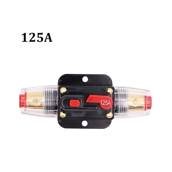 Yucurem 125A Circuit Breaker Automatic Reset 12-42V Car Marine Boat Fuse Holder