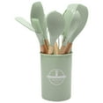 thumbnail image 1 of Yucurem 12Pcs Kitchen Utensil Set Silicone Heat-resistant Cookware for Kitchen Kitchen Essentials (Green), 1 of 10