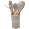 thumbnail image 1 of Yucurem 12Pcs Kitchen Utensil Set Silicone Heat-resistant Cookware for Kitchen Kitchen Essentials (Khaki), 1 of 10