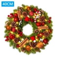 thumbnail image 1 of Yucurem 15.7" Christmas Wreath with 40 LED Lights, Artificial Merry Christmas Wreath with Pine Cones Dried Lemon Pieces for Xmas Winter Porch Fireplace Window Door Decor, 1 of 8