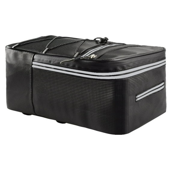Yucurem 15L Rear Rack Storage Luggage Waterproof Trunk Bag Elastic Strap Bicycle Bags (Black)
