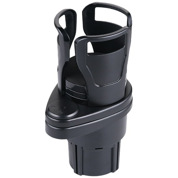 Yucurem 2 In 1 Car Cup Holder Expander Rotating Telescopic Bottle Stand Kitchen Essentials (Matt Black)