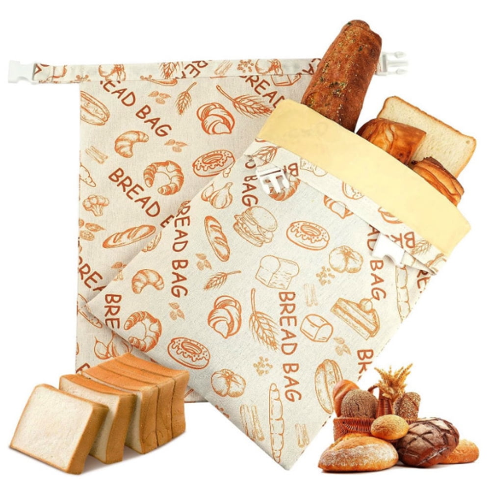 Yucurem 2 Packs Reusable Beeswax Bread Bags for Homemade Sourdough ...