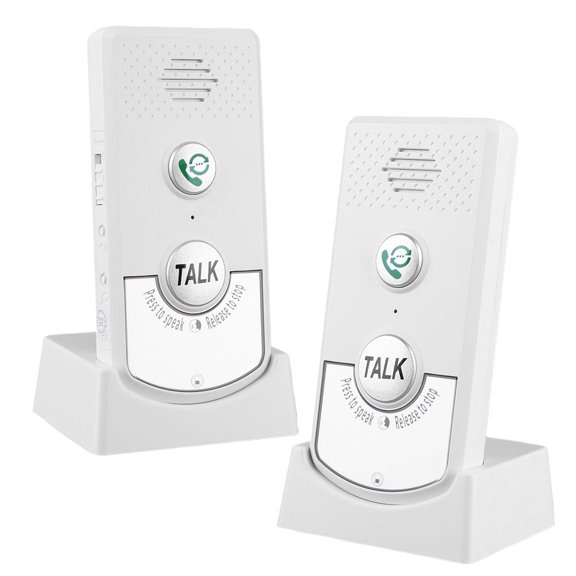 Yucurem 2 Way Voice Intercom Waterproof - Super Long Range Intercomunicador - Easy Install Wireless Audio Intercom for for Home Hospital Office (White)