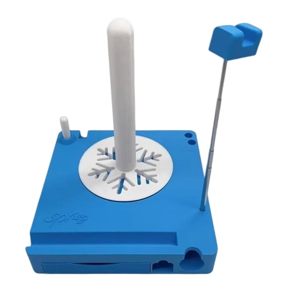 Yucurem 2026 New Detachable Yarn Spool Organizer Box with Phone Stand, Portable Multi-Functional Yarn Holder for Knitting Lovers (Blue)