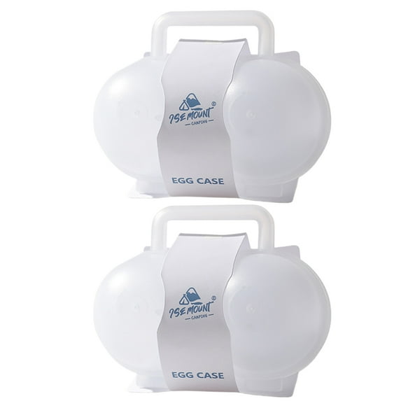 Yucurem 2Pcs 2 Grid Egg Box Anti-fall Egg Container Egg Holder for Camping Picnic Outdoor Tools (B)