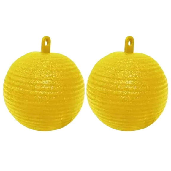 Yucurem 2Pcs Fruit Fly Traps Flying Insects Traps Ball for Indoor Outdoor Gardening Supplies (Yellow)