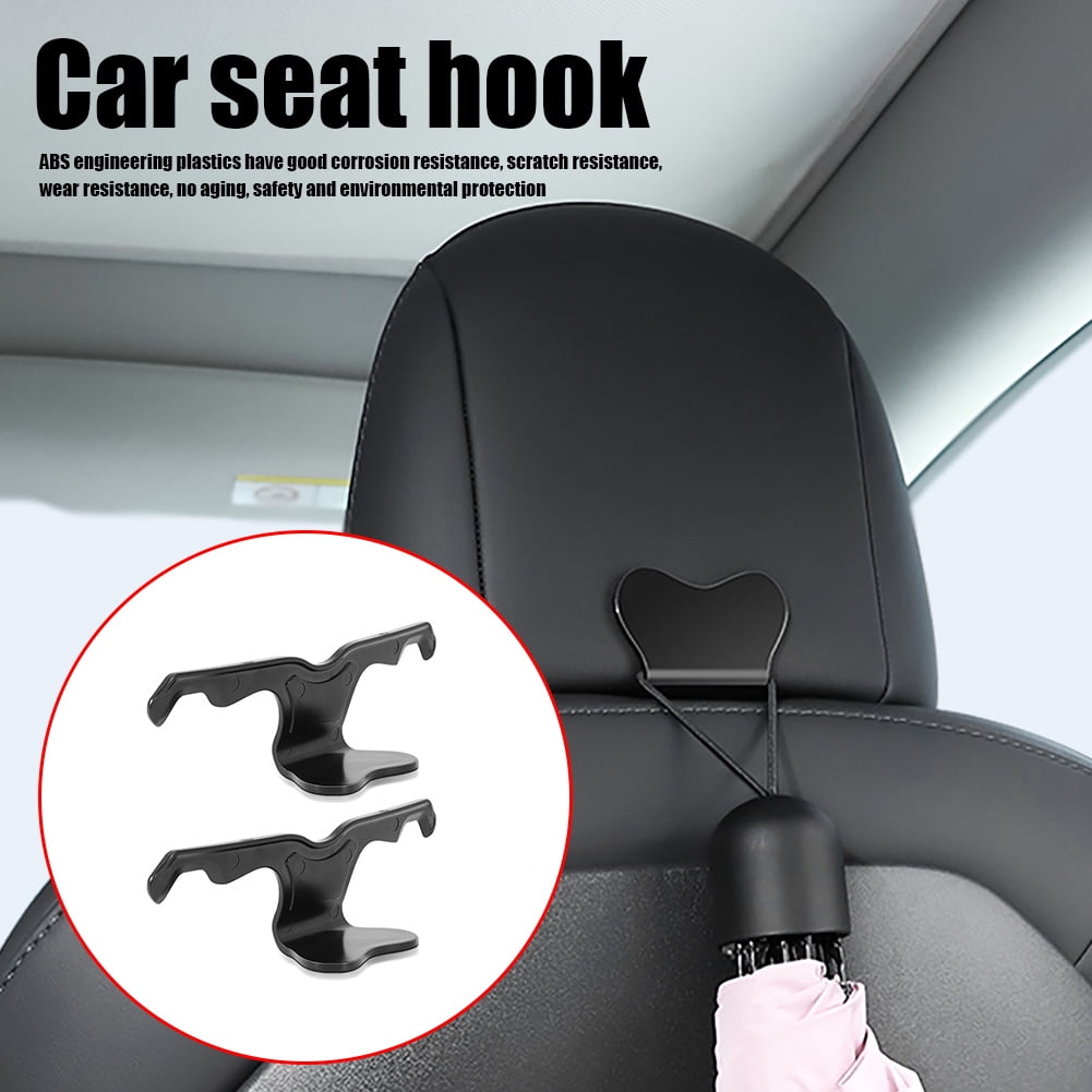 Yucurem 2pcs Car Seat Back Hook Headrest Organizer Hanger for Tesla Model 3/Y/X/S  