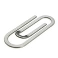 thumbnail image 1 of Yucurem 2pcs Stainless Steel Metal Money Clips Paper Clip Holder Folder (Silver), 1 of 6