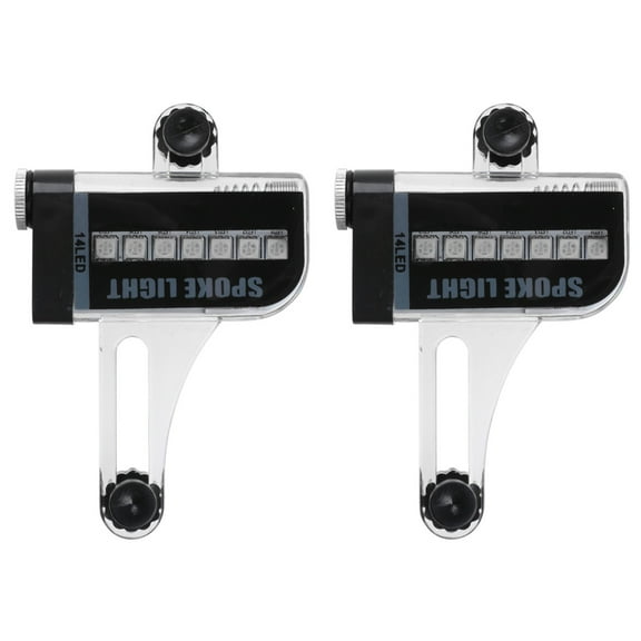 Yucurem 2pcs Waterproof Spoke Light Led Mountain Bike Wheel Warning Lamp Bicycle Lights (Black)