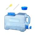 thumbnail image 1 of Yucurem 3.2 Gal Thickened Water Storage Tanks - Large Capacity Water Tank Jug for Outdoor - Transparent Emergency Water Tank (Blue), 1 of 9