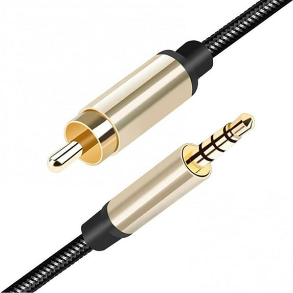 Yucurem 3.5MM Jack Hifi Digital Coaxial Aux Audio Cable for Amplifiers Tv Box (1.5m)