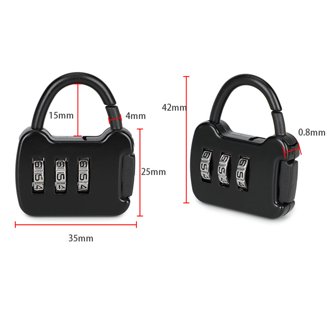 21-Piece Zipper Lock Combo Set - Black, Multi-Pack Of Small Combination Locks For Luggage & Bags