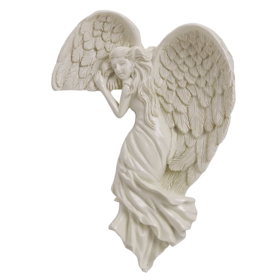 Yucurem 3D Angel Door Frame Decor Sculpture, Corner Angel with Wings Wall Decor, Resin Wall Crafts Statue for Home Living Room Bedroom Decoration (Right)