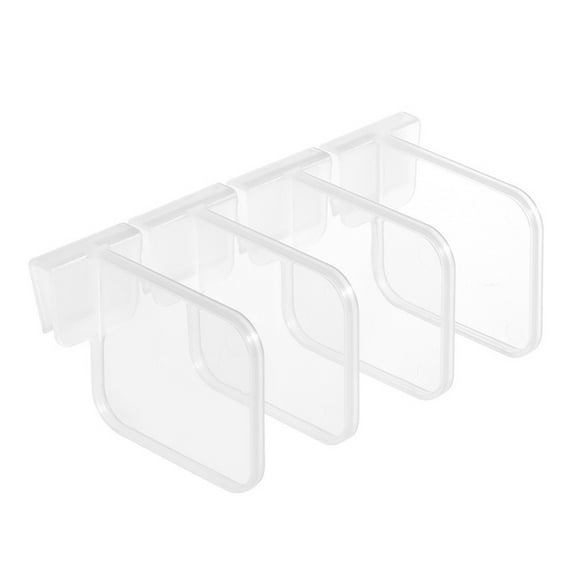Yucurem 4 Pack Refrigerator Door Organizer Bins Partition Fridge Divider Office Supplies Kitchen Storage (white)