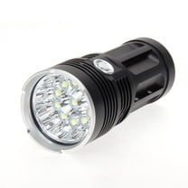 Yucurem 4800LM Flashlight 3 Modes 12LED Torch Ipx5 Waterproof Battery-powered Lighting Camping Lamp (black)