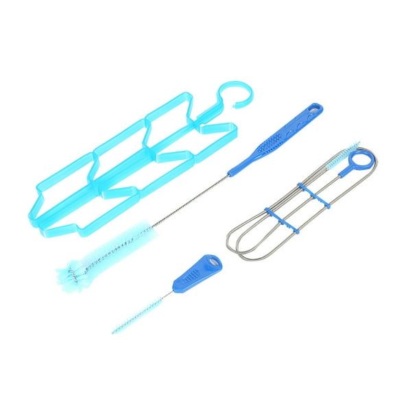 Yucurem 4Pcs Water Bladder Tube Brush Multifunction Outdoor Camping Tools for Water Essential for Travel (Blue)