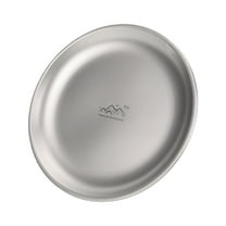 Yucurem 5.51" Portable Outdoor Camping Tableware, Ultralight Titanium Plate Dish Cookware for Backpacking Hiking Travelling Picnic BBQ