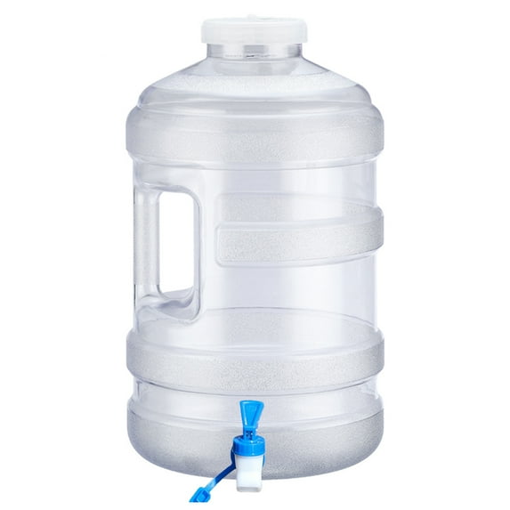 Yucurem 5 Gal Leakproof Pure Water Bucket with Spigot, Thickened Water Tank Jug for Camping, Large Capacity Water Bottle with Handle (White)