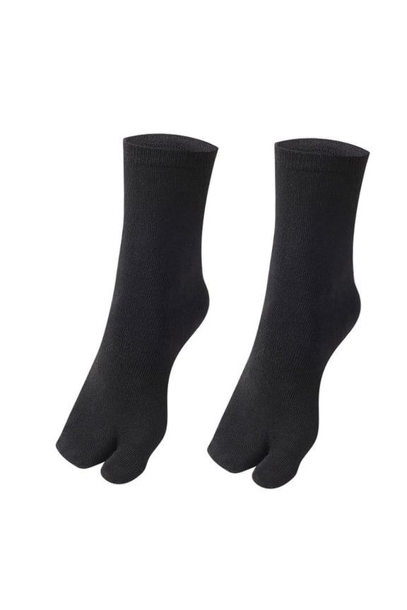 5 Pairs Unisex Clog Socks Washable Toe Separation Socks for Everyday Wear (Black)