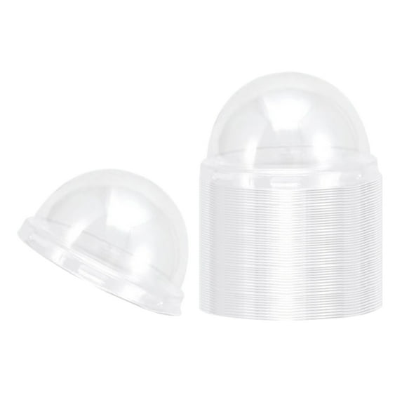 Yucurem 50 Pcs Plastic Lids Disposable Dome Lids Muffin Cupcake Cup Lids Baking Supplies Baking Supplies (A)