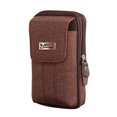 thumbnail image 1 of Yucurem 5pcs Multi-function Men Fanny Mobile Phone Waist Bags Canvas(Coffee), 1 of 9