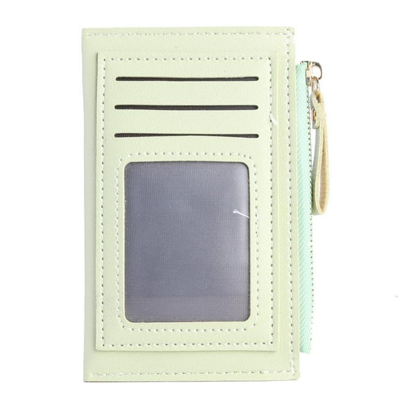 Yucurem 5pcs Women PU Solid Card Holder Money Bag Multi-slot Mini Wallet (Green)